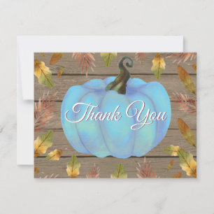 Tarjeta de agradecimiento de calabaza otoñal en ac