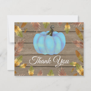 Tarjeta de agradecimiento de calabaza otoñal en ac