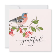 Tarjeta de agradecimiento de caligrafía