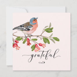 Tarjeta de agradecimiento de caligrafía