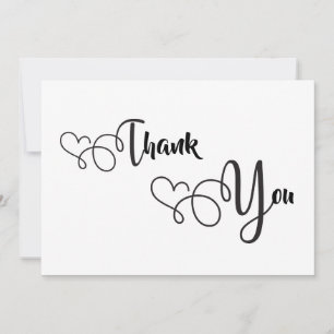 Tarjeta de agradecimiento de caligrafía elegante