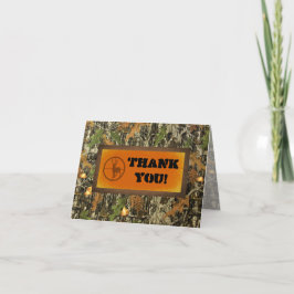 Tarjeta de agradecimiento de Camo coincidente