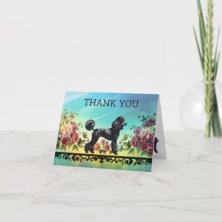 Tarjeta de agradecimiento de caniche