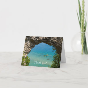 Tarjeta de agradecimiento de canotaje de rock artí