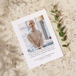 Tarjeta de agradecimiento de celebración de vida d