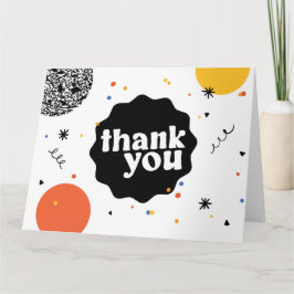 Tarjeta de agradecimiento de celebración linda