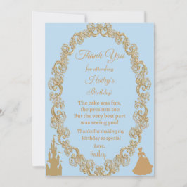 Tarjeta de agradecimiento de Cenicienta