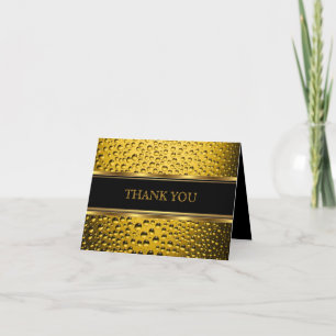 Tarjeta de agradecimiento de cerveza Black & Gold