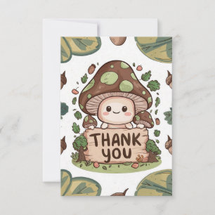 Tarjeta de agradecimiento de champiñones Forest Ch