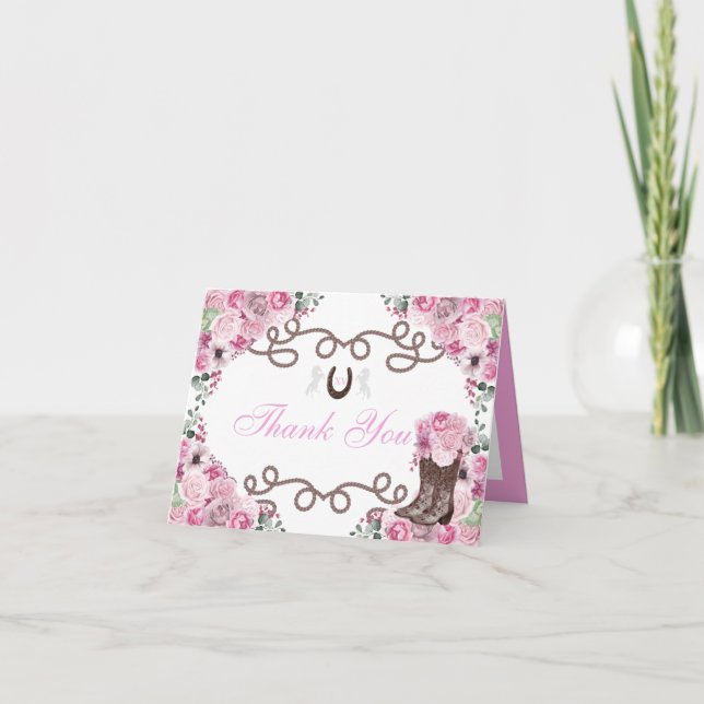 Tarjeta de agradecimiento de Charra Quinceanera Oc (Anverso)
