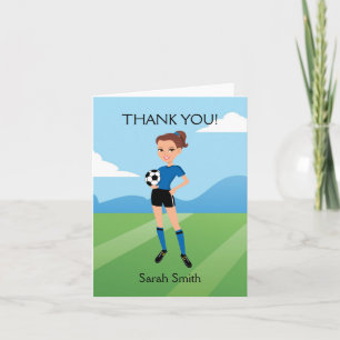 Tarjeta de agradecimiento de Chica ilustrado