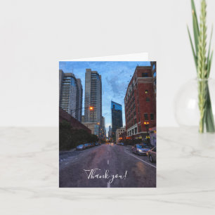 Tarjeta de agradecimiento de Chicago Evening Drive