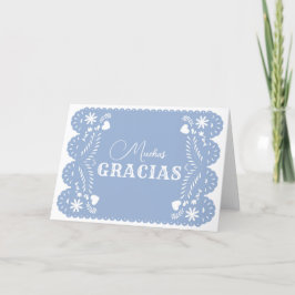 Tarjeta de agradecimiento de Cielito Lindo Blue