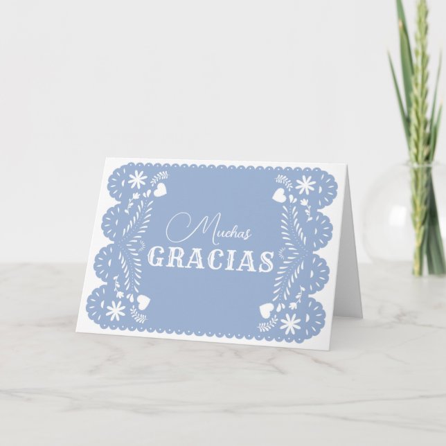 Tarjeta de agradecimiento de Cielito Lindo Blue (Anverso)