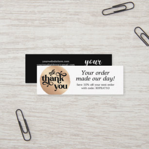 Tarjeta de agradecimiento de Círculo de Pedido Pe