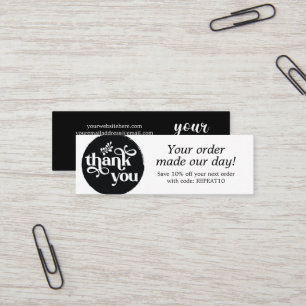 Tarjeta de agradecimiento de Círculo de Pedido Per