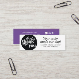 Tarjeta de agradecimiento de Círculo de Pedido Per