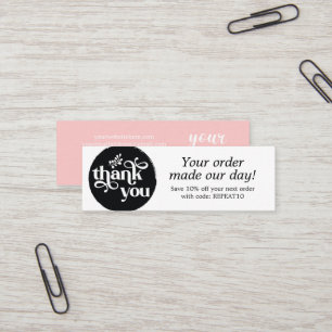 Tarjeta de agradecimiento de Círculo de Pedido Per
