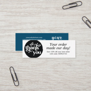 Tarjeta de agradecimiento de Círculo de Pedido Per