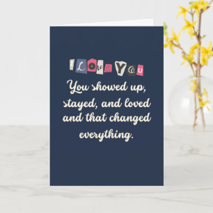 Tarjeta de agradecimiento de cita de amor gracias