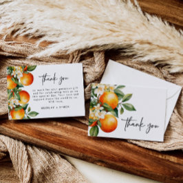 Tarjeta de agradecimiento de cítricos Naranjas Cut