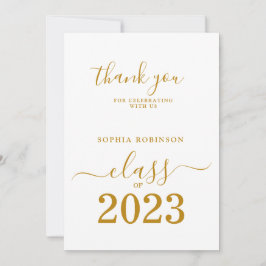 Tarjeta de agradecimiento de clase moderna de 2023