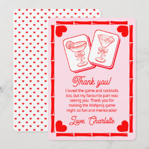 Tarjeta de agradecimiento de cóctel de San Valentí