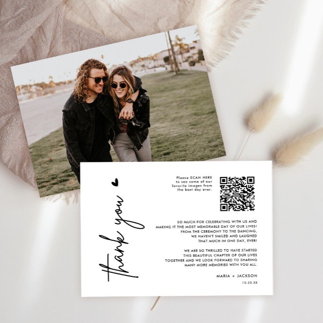 Tarjeta de agradecimiento de código QR de la foto  (Subido por el creador)