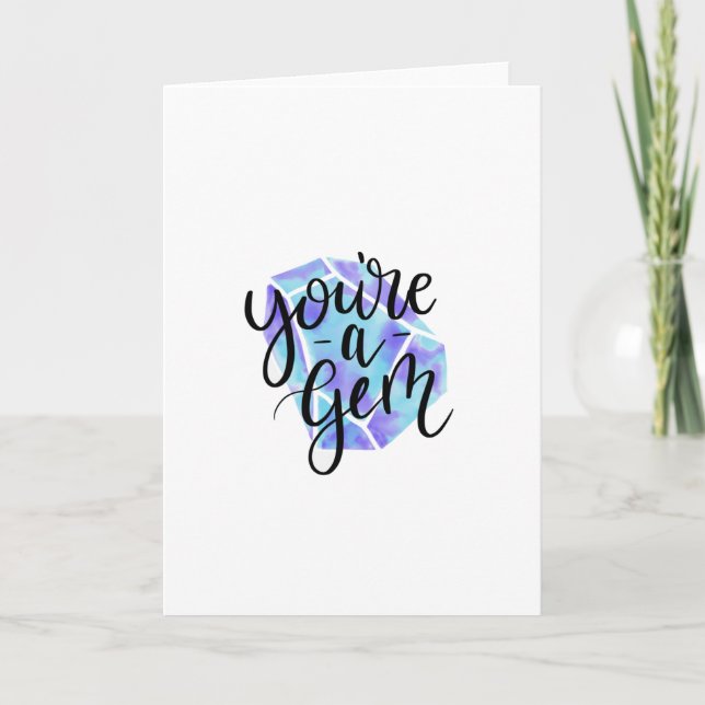 Tarjeta de agradecimiento de color de agua (Anverso)