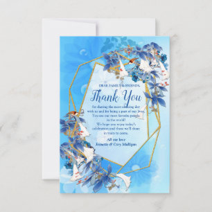 Tarjeta de agradecimiento de color de agua ilustra