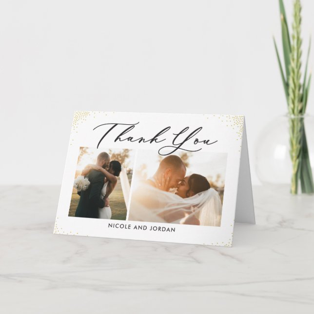 Tarjeta de agradecimiento de color editable Dainty (Anverso)