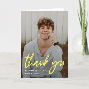 Tarjeta de agradecimiento de color editable de pal