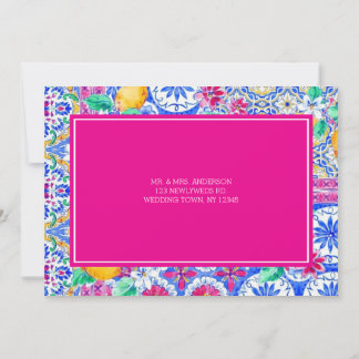 Tarjeta de agradecimiento de color limón italiano