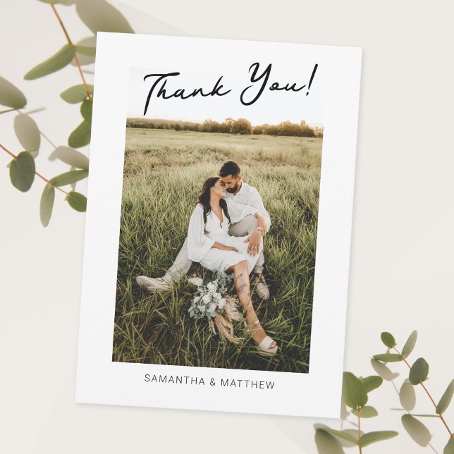 Tarjeta de agradecimiento de compromiso con foto (Wedding Thank You Card with Photo)