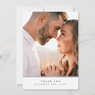 Tarjeta de agradecimiento de compromiso con foto m