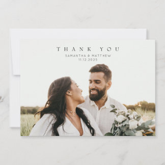 Tarjeta de agradecimiento de compromiso con foto r