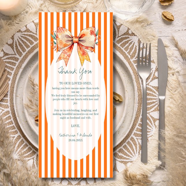 Tarjeta de agradecimiento de configuración de boda (Subido por el creador)