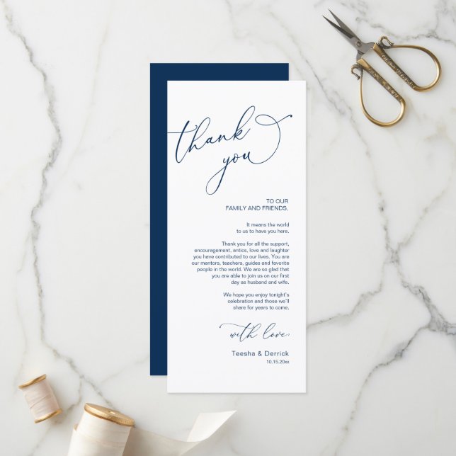 Tarjeta de agradecimiento de configuración de luga (Anverso/Reverso In Situ)