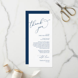 Tarjeta de agradecimiento de configuración de luga