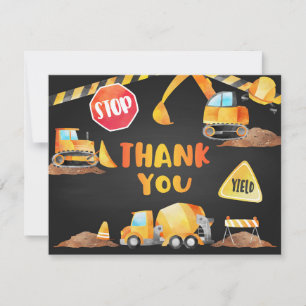 Tarjeta de agradecimiento de construcción - BL