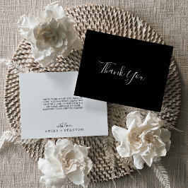 Tarjeta de agradecimiento de coordenadas negras mí