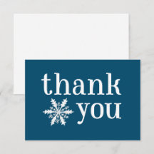 Tarjeta de agradecimiento de copo de nieve de invi