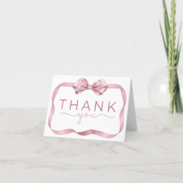 Tarjeta de agradecimiento de Coquette rosa Rubor -