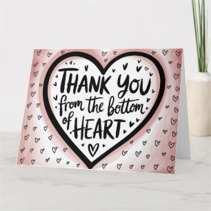Tarjeta de agradecimiento de corazón