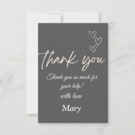Tarjeta de agradecimiento de corazón