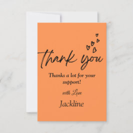 Tarjeta de agradecimiento de corazón