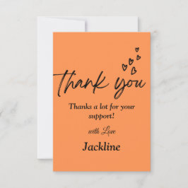 Tarjeta de agradecimiento de corazón