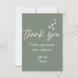 Tarjeta de agradecimiento de corazón