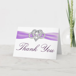 Tarjeta de agradecimiento de corazón de infinito p