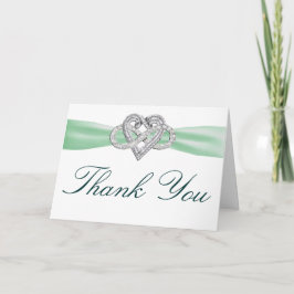 Tarjeta de agradecimiento de corazón de infinito v
